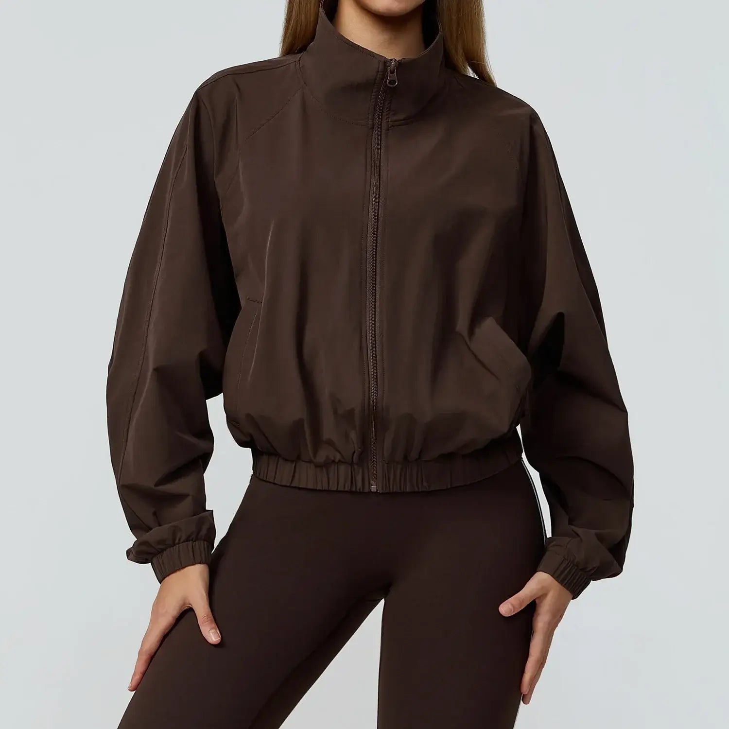 Gym & Fitness Jacket: Long Sleeve Yoga Top with Pockets 24 Hour Sport