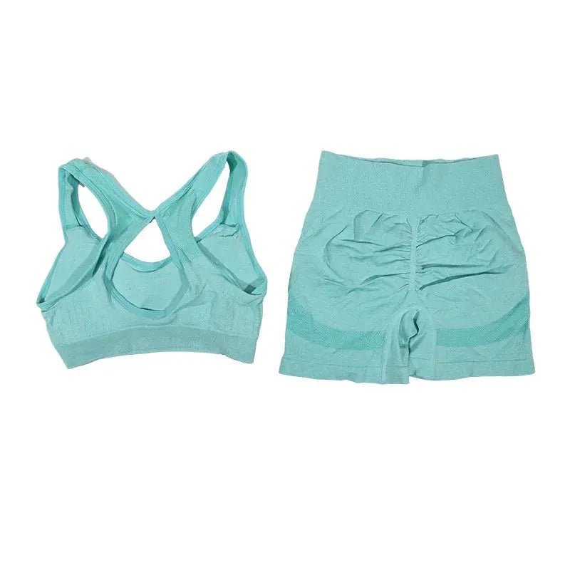 Yoga Women's Fitness Suit Shorts Workout Set THRIXINE