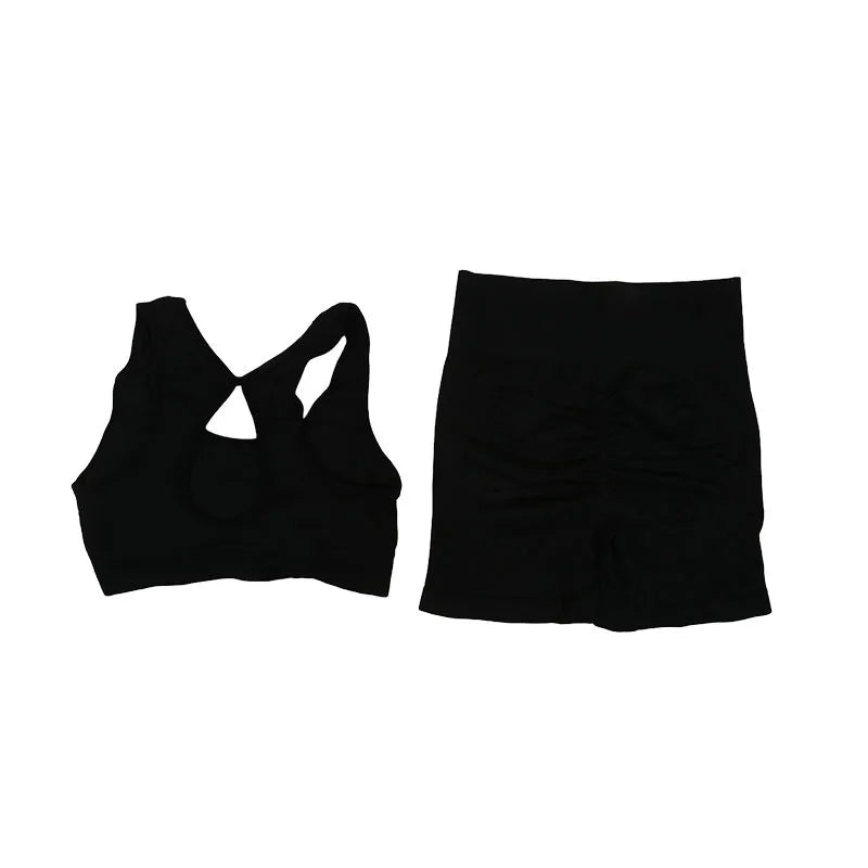 Yoga Women's Fitness Suit Shorts Workout Set