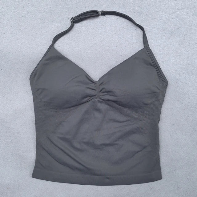 Adjustable Open Back Yoga Top Moisture Wicking Gym Tank Pi-Mart