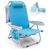 Lightweight Folding Beach & Camping Chair with Storage & Strap 24 Hour Sport