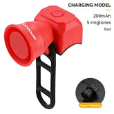 New Bicycle Horn Mountain Bike USB Charging Waterproof Electronic Bike Bell Riding Equipment Children&