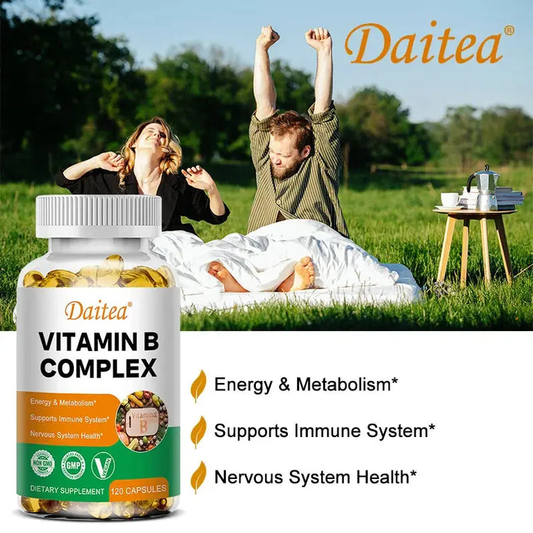 Vitamin B Complex - Stress, Immunity, Heart Health, Nervous System, Energy Metabolism Support - Non-GMO, Vegan, Gluten-Free Roksy