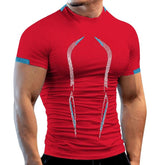 New Summer Gym Breathable T Shirt Men Quick Drying Jogging TShirt Men Training Tees Fitness Tops Running T-shirt MANDOTOS