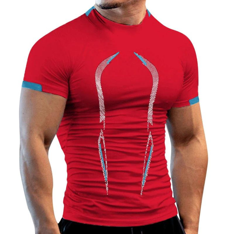 New Summer Gym Breathable T Shirt Men Quick Drying Jogging TShirt Men Training Tees Fitness Tops Running T-shirt MANDOTOS