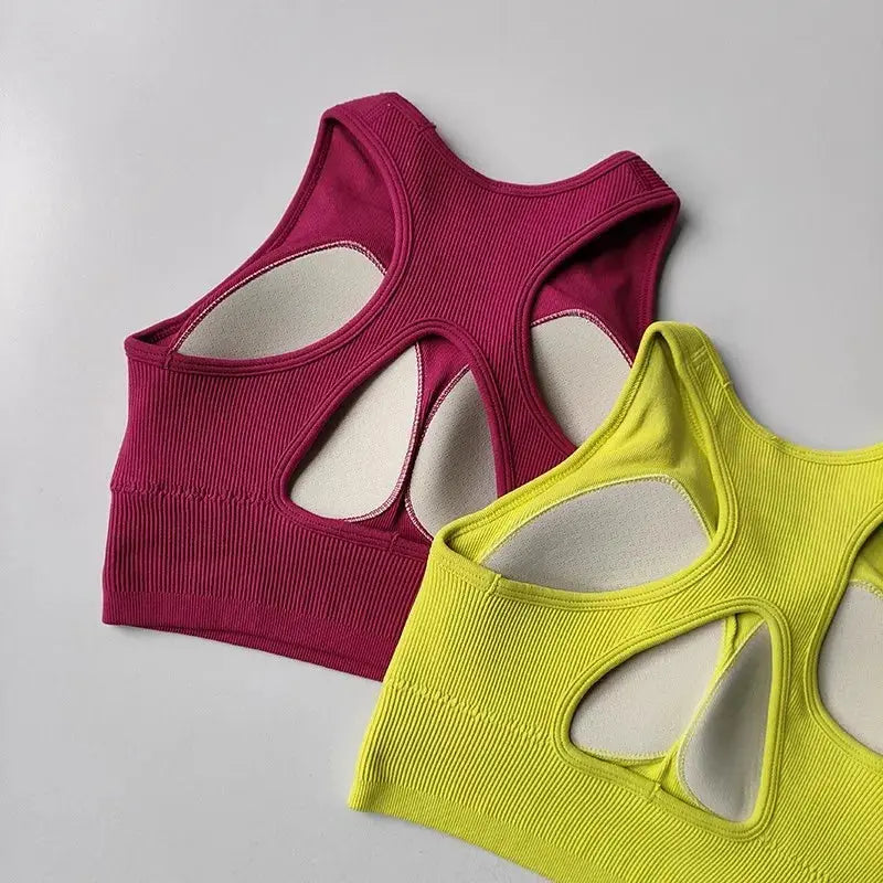 Women's Breathable Push-Up Sports Bra Crop Top THRIXINE