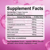 Collagen Supplements - Contains glutathione, an antioxidant that brightens and firms skin and supports healthy hair and nails Roksy