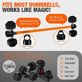 Dumbbell to Barbell Converter Weightlifting Bar THRIXINE