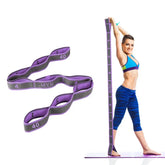 Elastic Yoga Stretching Strap with Loops for Pilates & Dance 24 Hour Sport