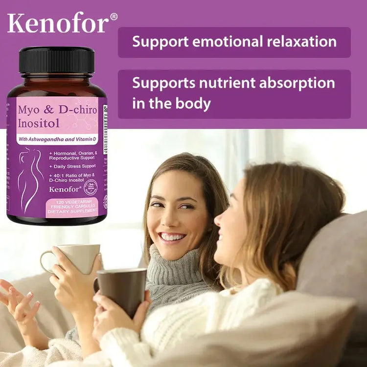 Inositol Supplement for Women, with Ashwagandha & Vitamin D3, Support Nerve Health, Women&