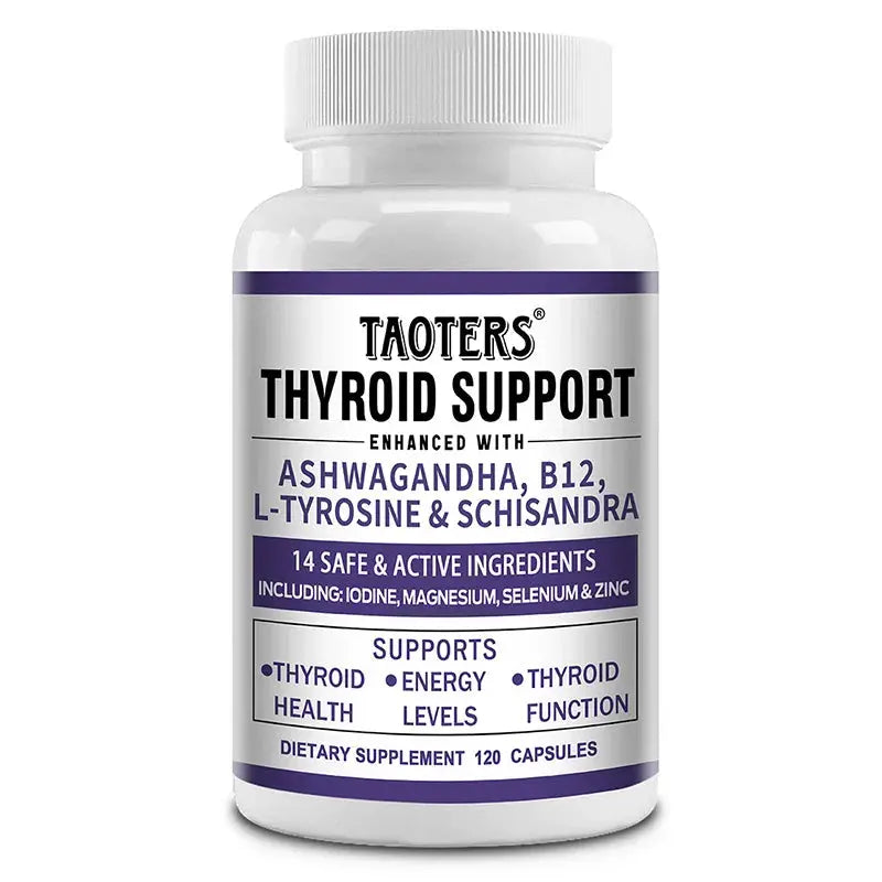 Thyroid Support Supplement - Supports Thyroid Health & Metabolism - With Iodine, Zinc & Selenium, Vitamin B12, 120 Capsules Roksy