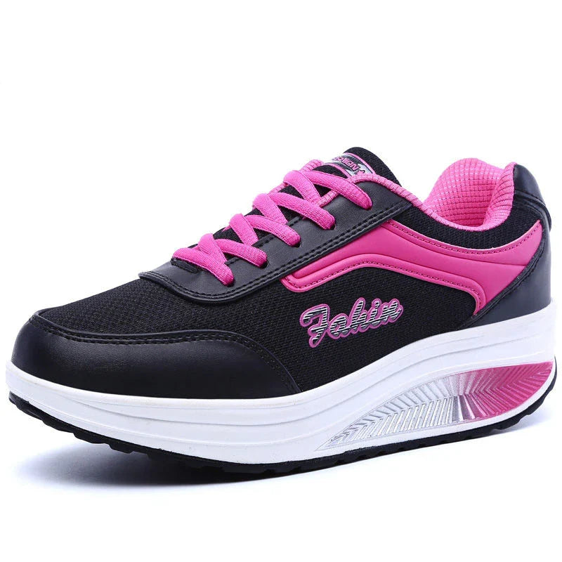 Women Breathable Lightweight Platform Walking Sneakers Pi-Mart