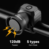 New Bicycle Horn Mountain Bike USB Charging Waterproof Electronic Bike Bell Riding Equipment Children&