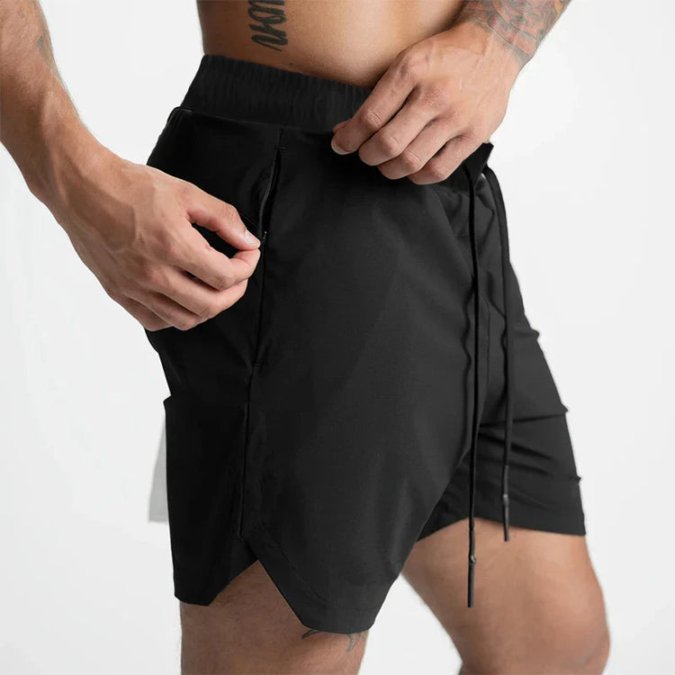 Men Quick Dry Fitness Shorts Breathable Athletic Casual Wear Pi-Mart
