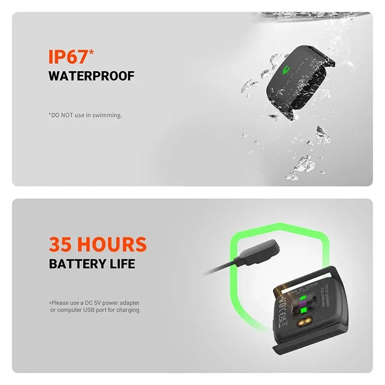 COOSPO HW9 Armband Heart Rate Monitor with HR Zones/Calories HRM Sensor for Fitness Cycling BLE5.0 ANT+ for Peloton,Zwift,Wahoo Pi-Mart