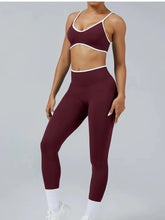 Sculpting Color Block Yoga Set with Tummy Control Shorts Pi-Mart