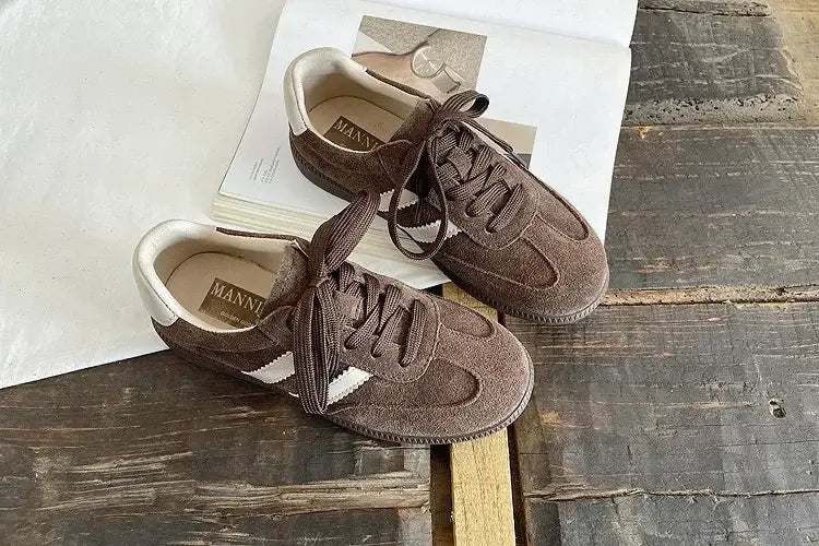 Retro Genuine Leather Flat Shoes for Women 24 Hour Sport