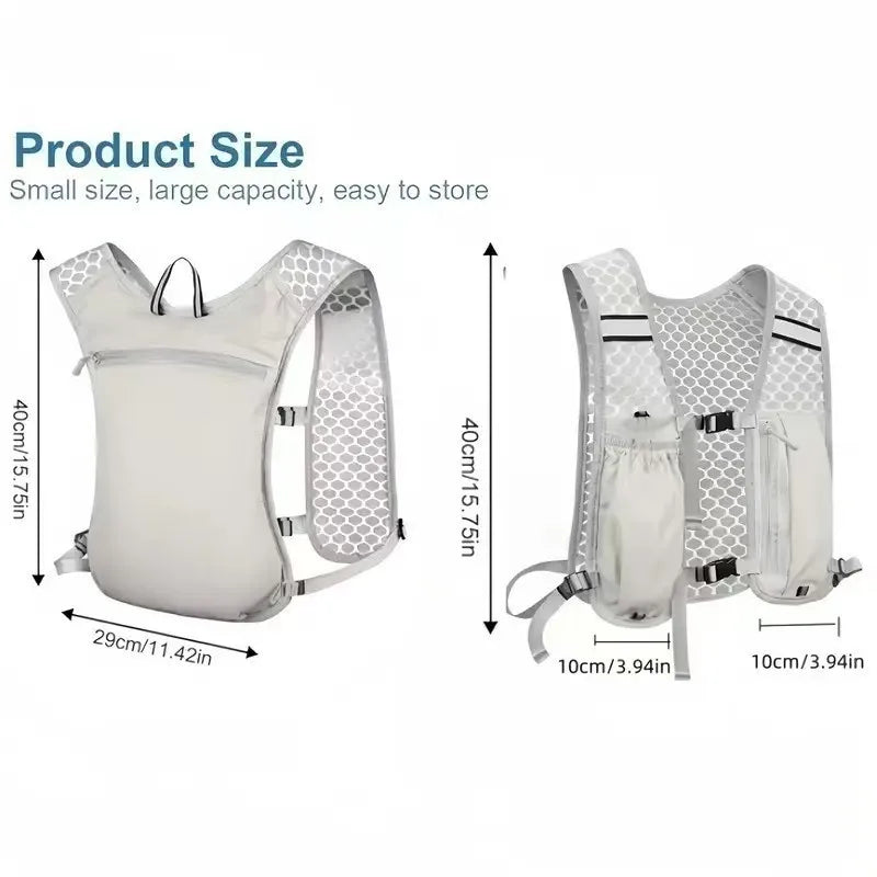 Breathable Running Hydration Vest with Storage for Hiking and Cycling Pi-Mart