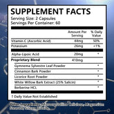 Sugar Balance Supplement - Supports Cardiovascular and Heart Health, Non-GMO, Gluten-Free, with Vitamin C, Berberine HCl Roksy