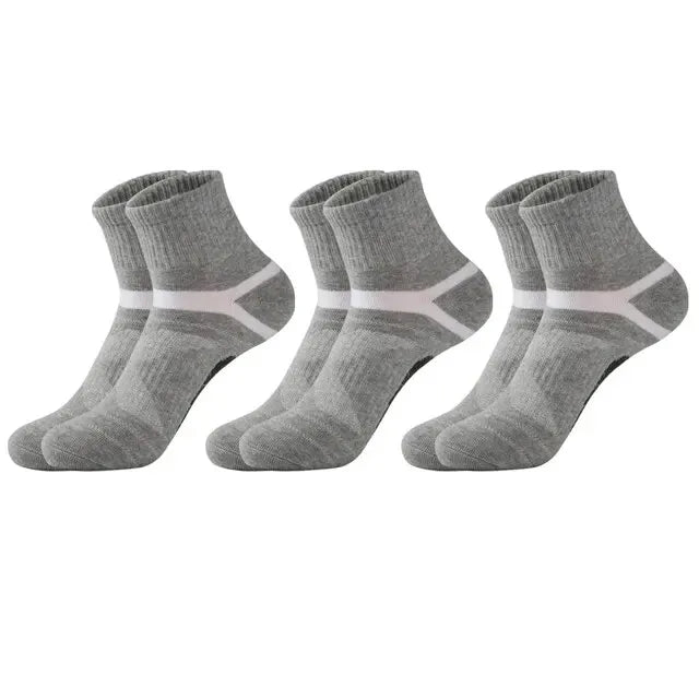 3 Pairs Men's Socks Hiking Black Sports Basketball Socks Casual Soft Running Summer Absorb Sweat Breathable Male Sokken Gifts Pi-Mart