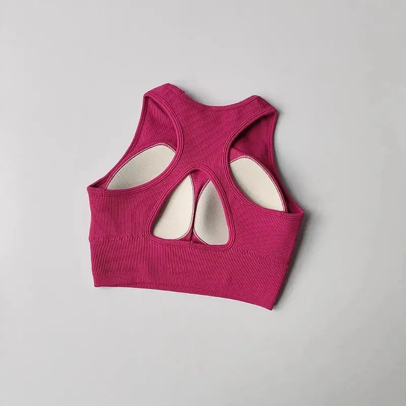 Women's Breathable Push-Up Sports Bra Crop Top THRIXINE
