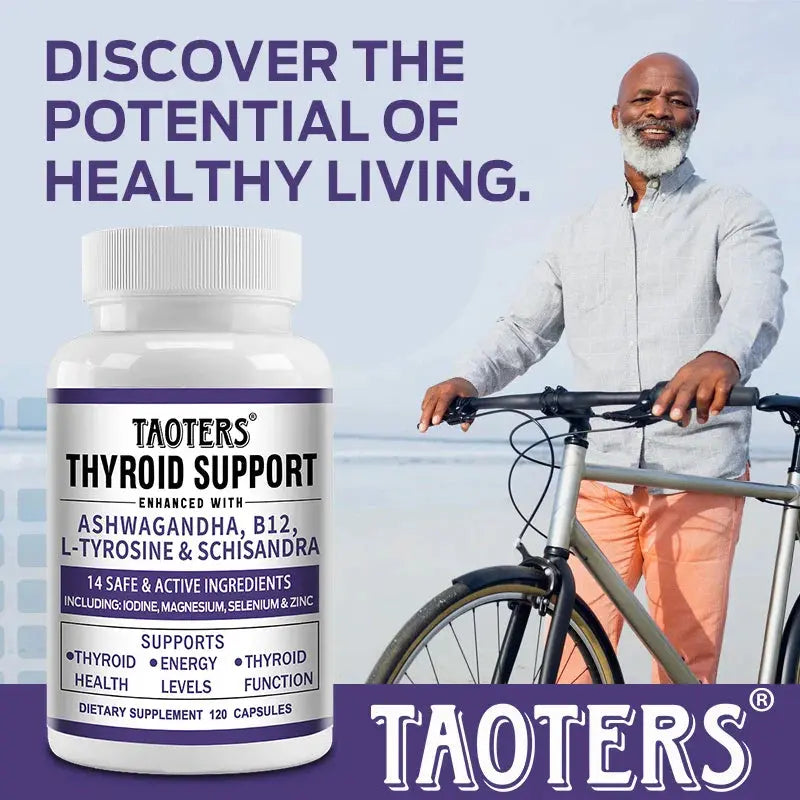Thyroid Support Supplement - Supports Thyroid Health & Metabolism - With Iodine, Zinc & Selenium, Vitamin B12, 120 Capsules Roksy