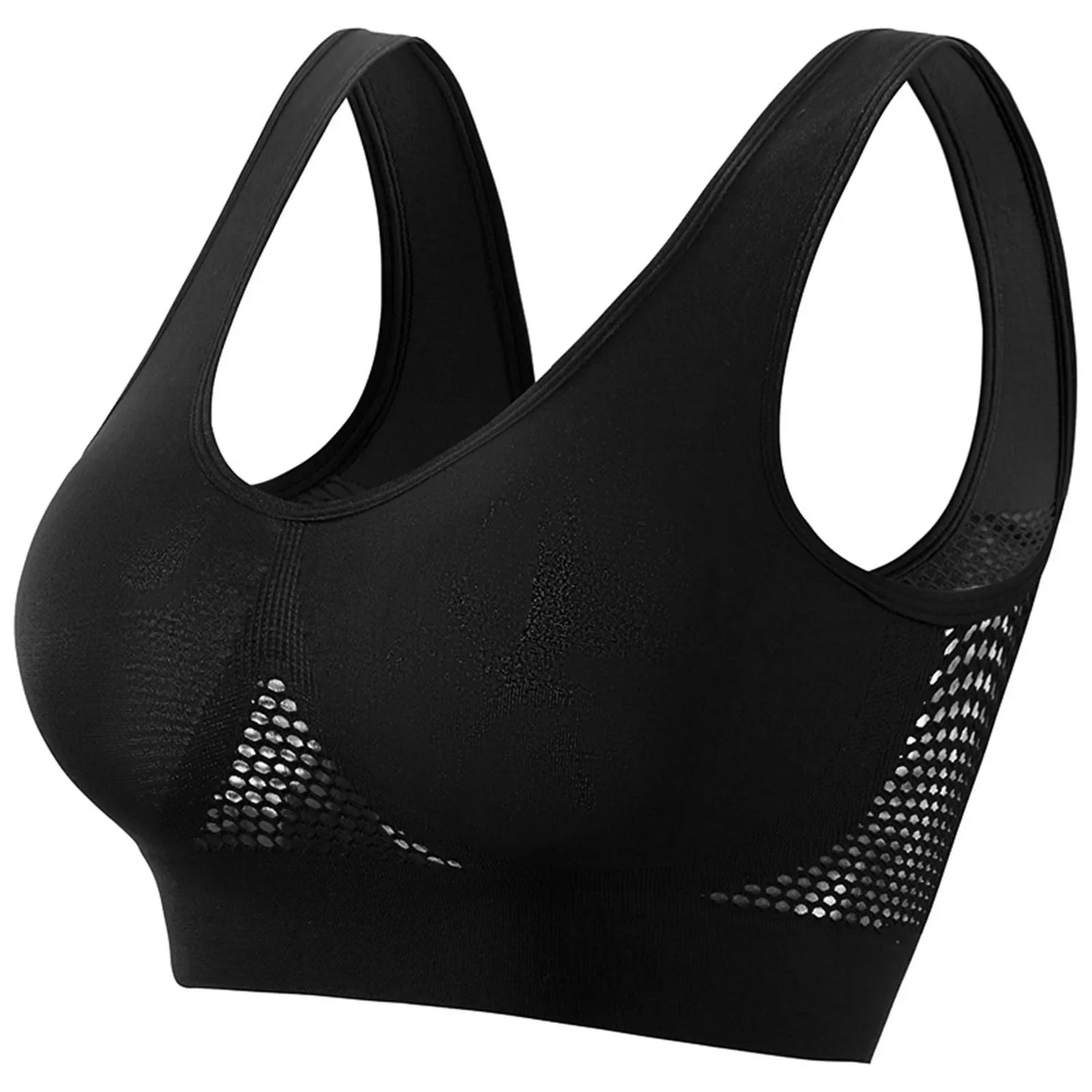 Women Anti-sagging Yoga Sports Bra High-Impact Fitness Tank Top Pi-Mart