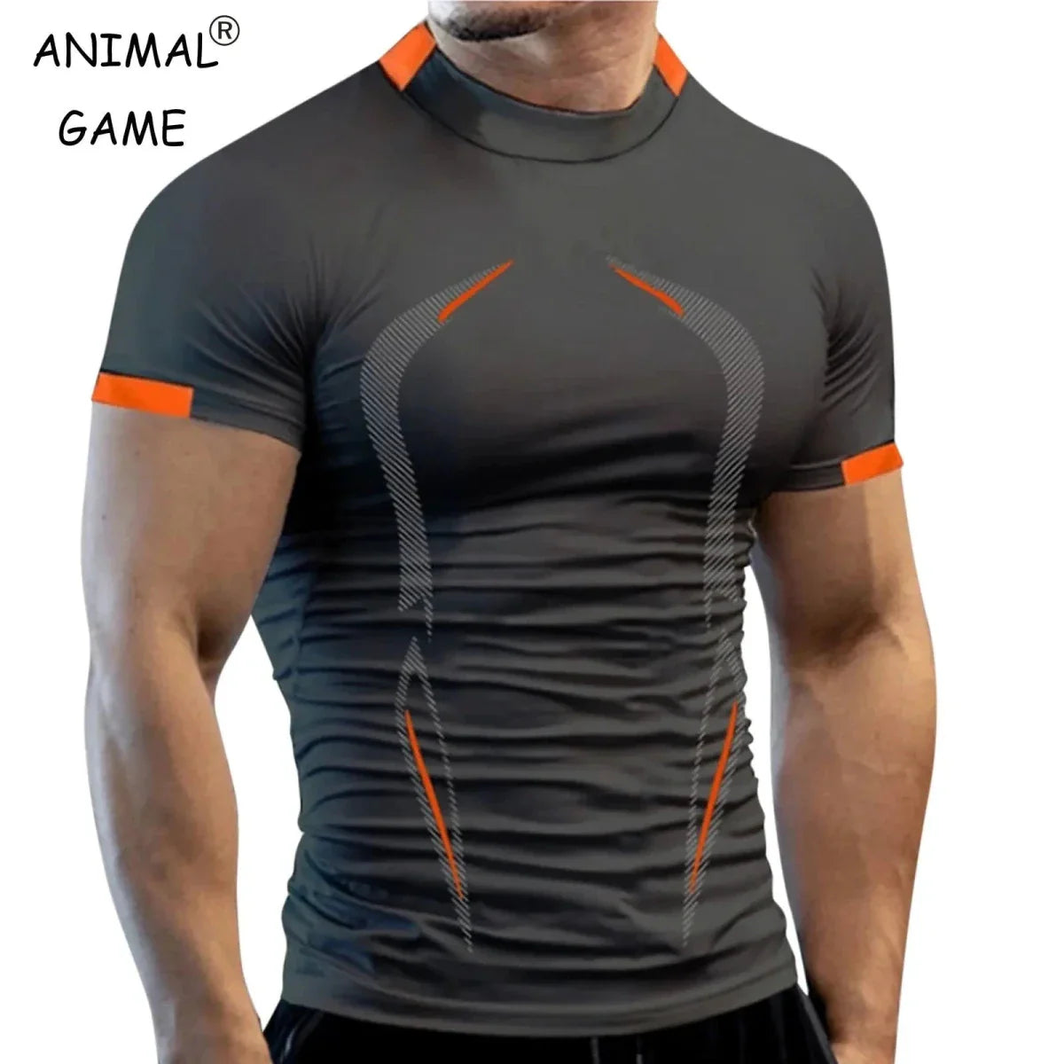 New Summer Gym Breathable T Shirt Men Quick Drying Jogging TShirt Men Training Tees Fitness Tops Running T-shirt MANDOTOS