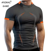 New Summer Gym Breathable T Shirt Men Quick Drying Jogging TShirt Men Training Tees Fitness Tops Running T-shirt MANDOTOS