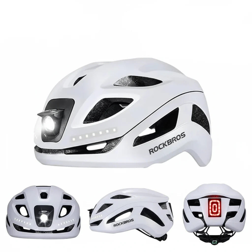 Adjustable Cycling Helmet with Rechargeable Type-C Safety Light 24 Hour Sport