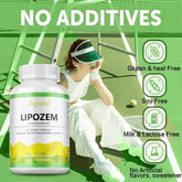 Natural Lipozem - Appetite Suppressant, Fat Burner,Relieves Bloating and Constipation, Improves Metabolism - 120 Capsules Roksy