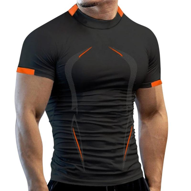 New Summer Gym Breathable T Shirt Men Quick Drying Jogging TShirt Men Training Tees Fitness Tops Running T-shirt MANDOTOS