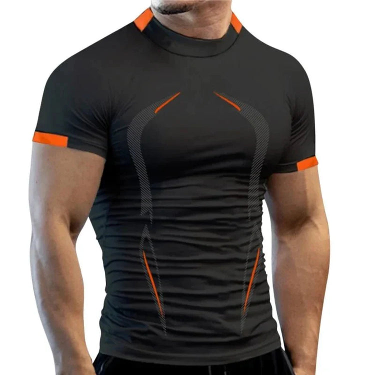 New Summer Gym Breathable T Shirt Men Quick Drying Jogging TShirt Men Training Tees Fitness Tops Running T-shirt MANDOTOS