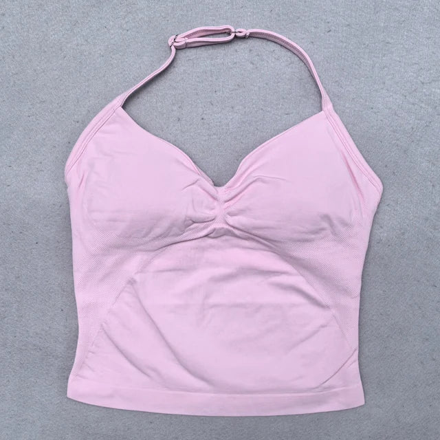 Adjustable Open Back Yoga Top Moisture Wicking Gym Tank Pi-Mart
