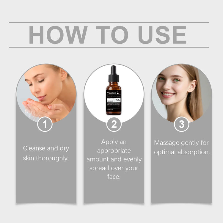 5% Niacinamide Brighten Serum Fade Dark Spots Even Skin Tone Improve Dullness Shrink Pores Moisturizing Hydration Sensitive Skin Pi-Mart