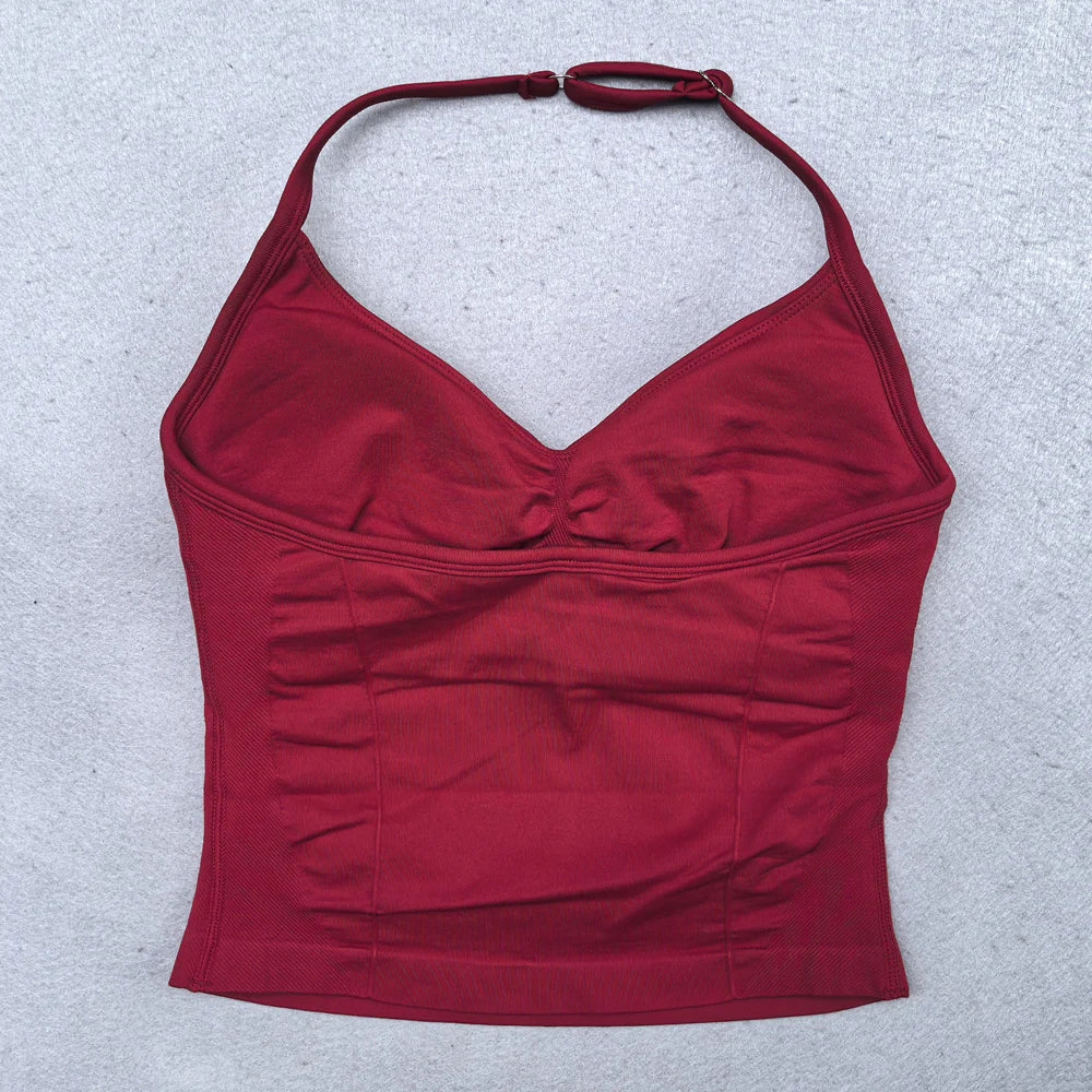 Adjustable Open Back Yoga Top Moisture Wicking Gym Tank Pi-Mart