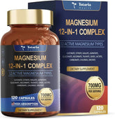 Magnesium Complex 700mg 12 in 1 Magnesium Supplement with Glycinate Citrate Malate Oxide Taurate Aspartate Orotate Magnesium Roksy