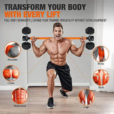 Dumbbell to Barbell Converter Weightlifting Bar THRIXINE
