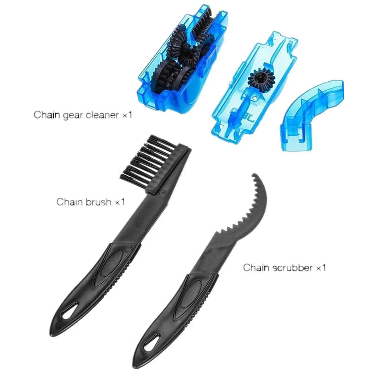 Portable Bicycle Chain Cleaner Bike Brushes Scrubber Wash Tool Mountain Cycling Cleaning Kit Outdoor Accessory Pi-Mart