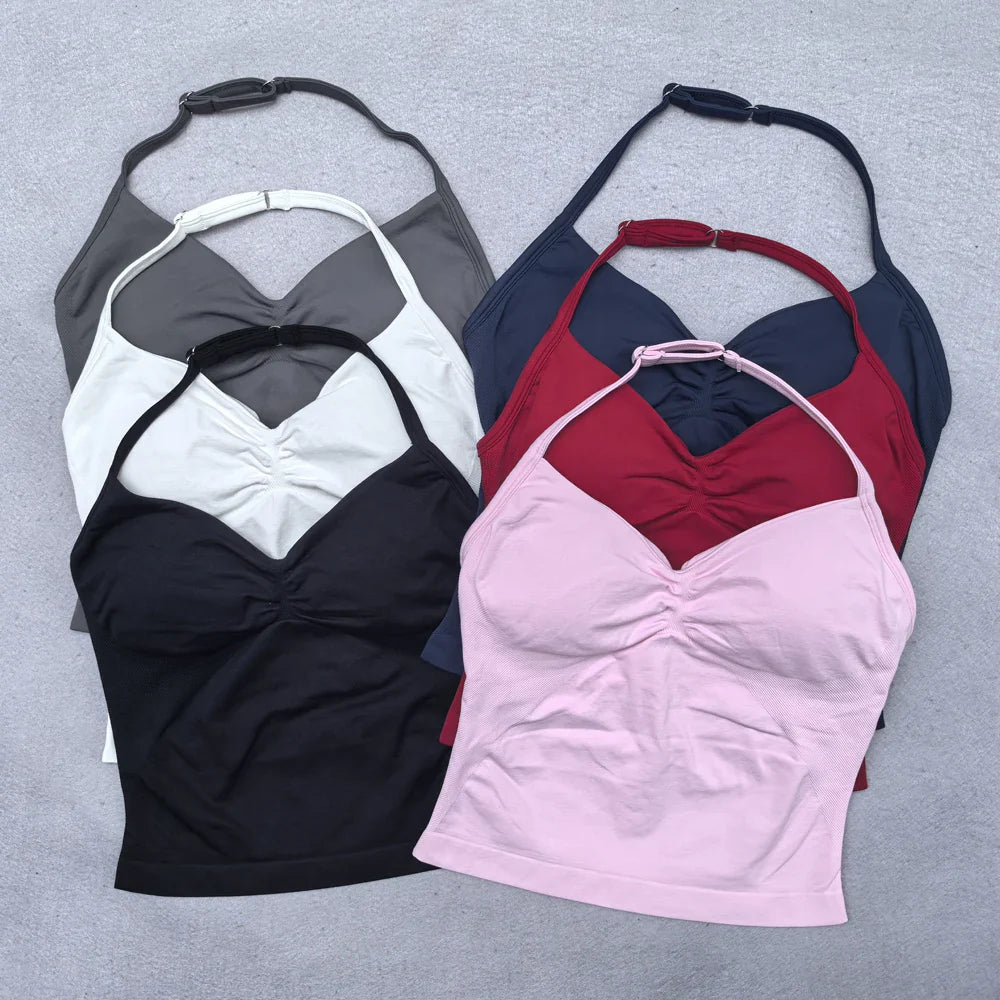 Adjustable Open Back Yoga Top Moisture Wicking Gym Tank Pi-Mart