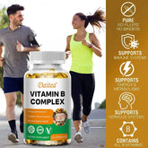 Vitamin B Complex - Stress, Immunity, Heart Health, Nervous System, Energy Metabolism Support - Non-GMO, Vegan, Gluten-Free Roksy