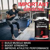 Korean Red Ginseng, Ginsenoside Extract, Energy Supplement, Supports Energy, Focus, Stamina, 120 Capsules Roksy