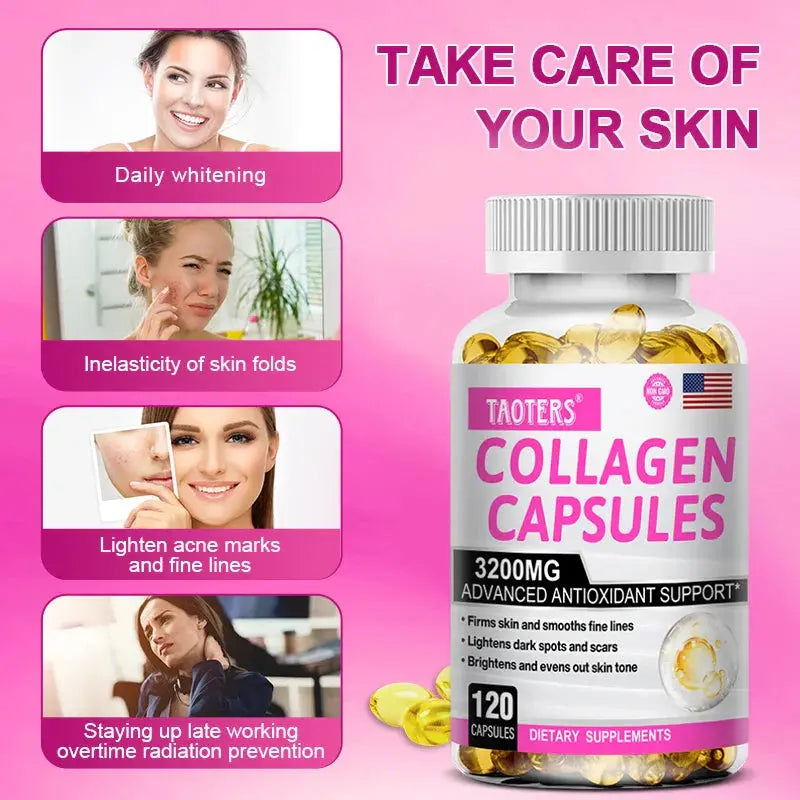 Collagen Supplements - Contains glutathione, an antioxidant that brightens and firms skin and supports healthy hair and nails Roksy
