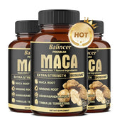 Maca Root Capsules - Natural Energy Supplement, Supports Athletic Performance and Motivation, Builds Muscle and Strengthens Roksy