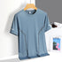 Running T-shirt Men Summer Ice Silk Thin Top Reflective Printing Quick Dry Short Sleeve Breathable Fitness Sports T-shirt 5XL Pi-Mart