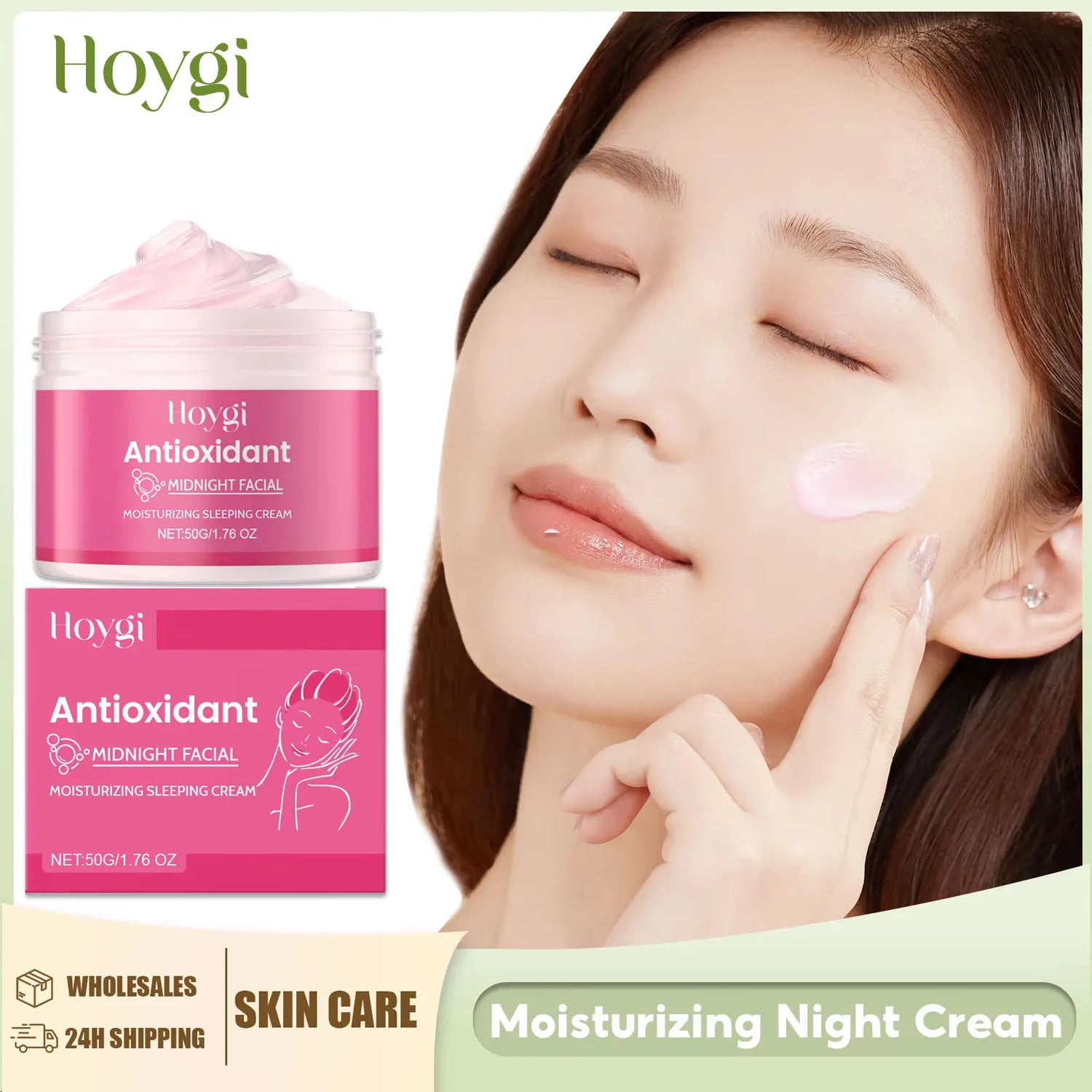Night Face Cream Repair Damaged Skin Treatment Firming Increase Elasticity Lifting Tighten Reduce Dullness Brightening Skin Care Pi-Mart