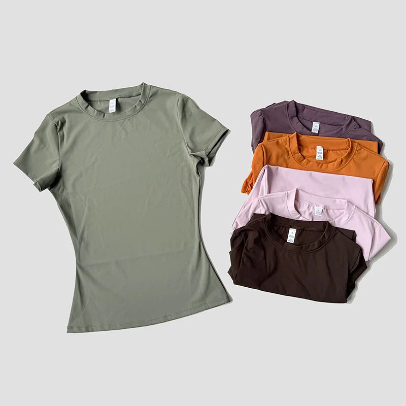 Seamless Moisture Wicking Yoga Shirt for Flexible Performance Pi-Mart