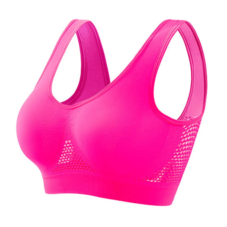 Women Anti-sagging Yoga Sports Bra High-Impact Fitness Tank Top Pi-Mart