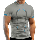 New Summer Gym Breathable T Shirt Men Quick Drying Jogging TShirt Men Training Tees Fitness Tops Running T-shirt MANDOTOS