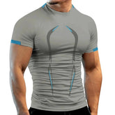 New Summer Gym Breathable T Shirt Men Quick Drying Jogging TShirt Men Training Tees Fitness Tops Running T-shirt MANDOTOS